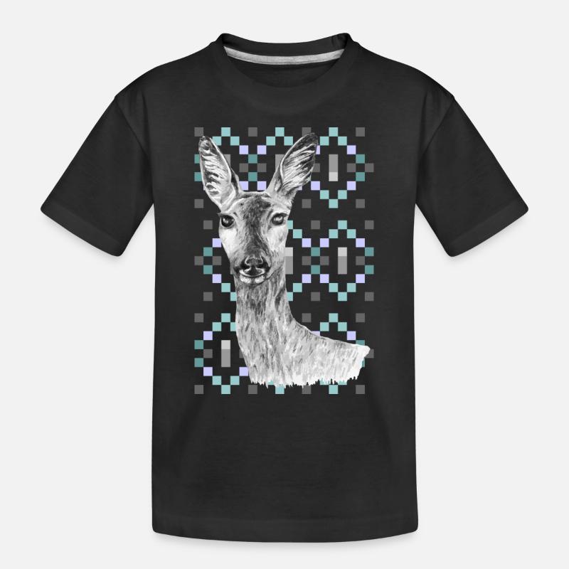 chevreuil - T-shirt bio Premium Enfant - noir