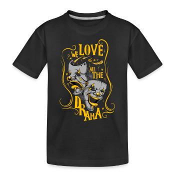 Nous aimons le théâtre - théâtre - T-shirt bio Premium Enfant - noir - Devant