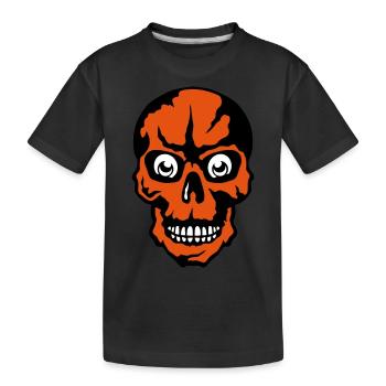 death head of death eye grinding 6 2 - Kids' Premium Organic T-Shirt - black - Front