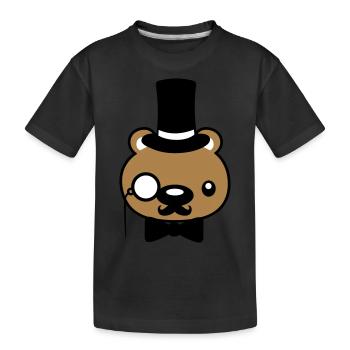 sir gentlemen teddybaer - T-shirt bio Premium Enfant - noir - Devant