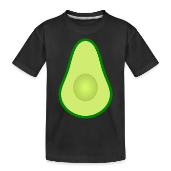 Avocado ohne Kern Design zum personalisieren - Kinder Premium Bio T-Shirt - Schwarz - Vorne