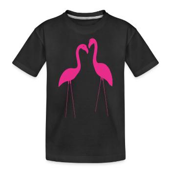 Flamingo Pink Beauty - Kids' Premium Organic T-Shirt - black - Front