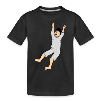 Homme en pyjama - T-shirt bio Premium Enfant - noir - Devant