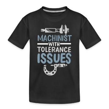Machinist Maschinenbauer Ingenieur Geschenk - Kinder Premium Bio T-Shirt - Schwarz - Vorne
