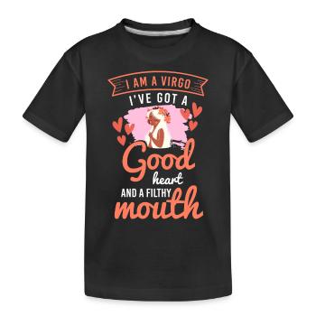 Superstition des qualités de la Vierge - T-shirt bio Premium Enfant - noir - Devant