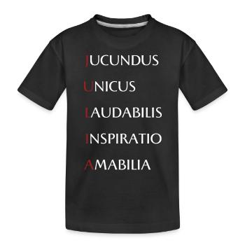 Julia - Kinder Premium Bio T-Shirt - Schwarz - Vorne