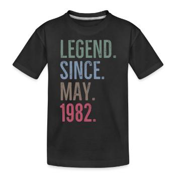 Legende seit Mai 1982 - Kinder Premium Bio T-Shirt - Schwarz - Vorne