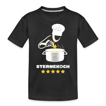 Sternekoch (Guide--Edition-No.-1) - Kinder Premium Bio T-Shirt - Schwarz - Vorne