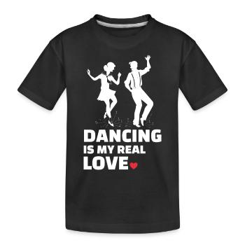Ich Liebe Es Zu Tanzen - Kinder Premium Bio T-Shirt - Schwarz - Vorne