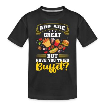 Buffet Theke Selbstbedienung Getränke - Kinder Premium Bio T-Shirt - Schwarz - Vorne