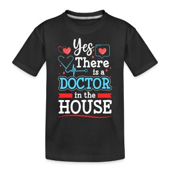 Douleur de l’étudiant docteur - T-shirt bio Premium Enfant - noir - Devant