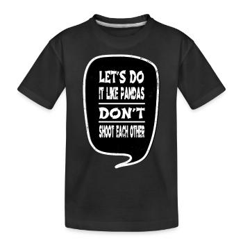 gift joke family dove of peace love global peace - Kids' Premium Organic T-Shirt - black - Front