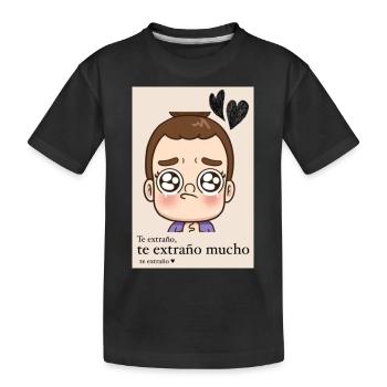 Liebe/Vermissen - Kinder Premium Bio T-Shirt - Schwarz - Vorne