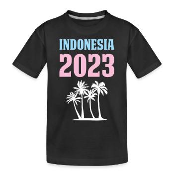 Indonésie 2023 - T-shirt bio Premium Enfant - noir - Devant