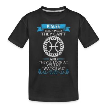 Tierkreiszeichen Wasser Konstellation Astro - Kinder Premium Bio T-Shirt - Schwarz - Vorne