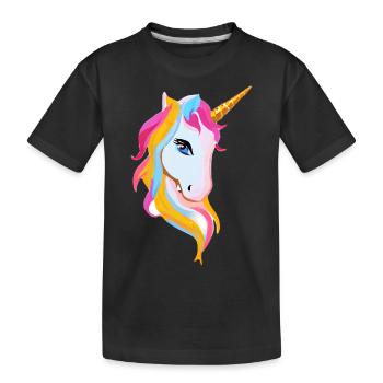 Licorne Animal mythique Licorne Fille Licorne - T-shirt bio Premium Enfant - noir - Devant
