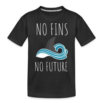 No Fins No Future Safe Sharks - Kinder Premium Bio T-Shirt - Schwarz - Vorne
