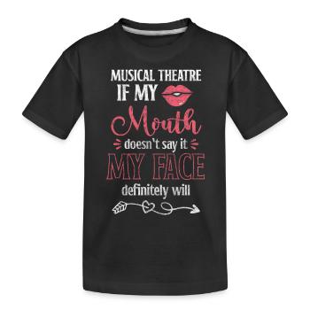 Actrice de théâtre Maquillage Décors - T-shirt bio Premium Enfant - noir - Devant
