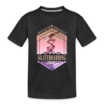 Skateboarding Skate Skater Skateboard Sk8 Vintage - Kids' Premium Organic T-Shirt - black - Front