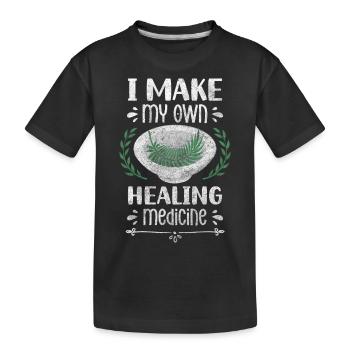 Heiltrank Pflanzen Krankheiten - Kinder Premium Bio T-Shirt - Schwarz - Vorne