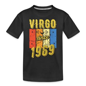 Vierge 1969 Cadeau d’anniversaire du zodiaque - T-shirt bio Premium Enfant - noir - Devant