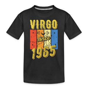 Vierge 1965 Cadeau d’anniversaire du zodiaque - T-shirt bio Premium Enfant - noir - Devant