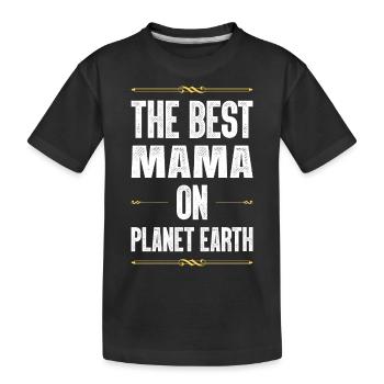 Meilleure maman disant maman maman - T-shirt bio Premium Enfant - noir - Devant