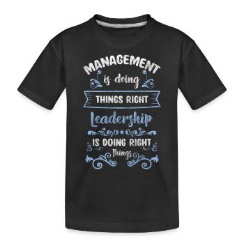 büro angestellter - Kinder Premium Bio T-Shirt - Schwarz - Vorne