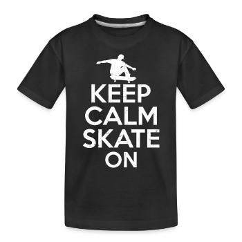 Keep Calm Skate Sur Skateboard Skater Skateboard - T-shirt bio Premium Enfant - noir - Devant