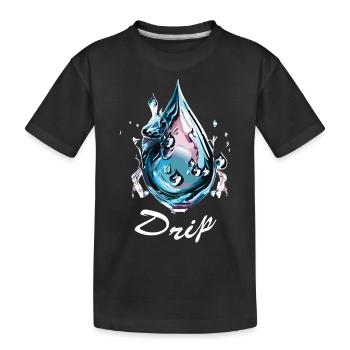 Goutte d’eau chromée - T-shirt bio Premium Enfant - noir - Devant