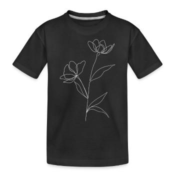 Flower by Isa.unprofessional - Kids' Premium Organic T-Shirt - black - Front