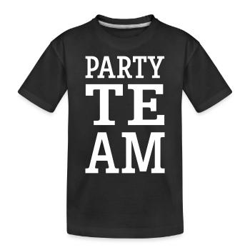 Party Team - Kinder Premium Bio T-Shirt - Schwarz - Vorne