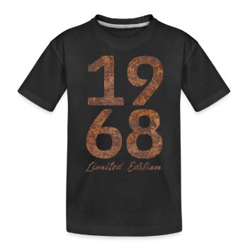 "Vintage 1968: Limited Edition in Rust Look" - Kids' Premium Organic T-Shirt - black - Front