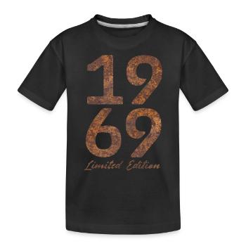 « Millésime 1969 : Édition Limitée au Look Rouille » - T-shirt bio Premium Enfant - noir - Devant