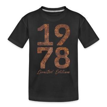 « Millésime 1978 : Édition Limitée au Look Rouille » - T-shirt bio Premium Enfant - noir - Devant