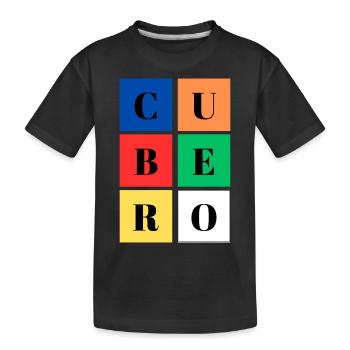 Seau carré Couleurs SpeedCuber - T-shirt bio Premium Enfant - noir - Devant
