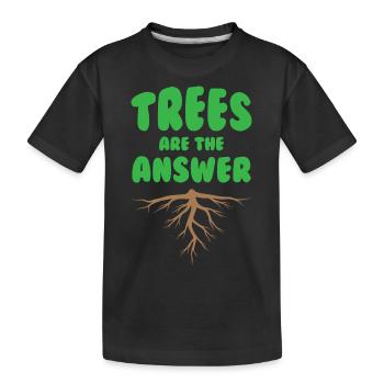 Les arbres sont la réponse - T-shirt bio Premium Enfant - noir - Devant