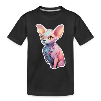 Chat Sphinx - T-shirt bio Premium Enfant - noir - Devant