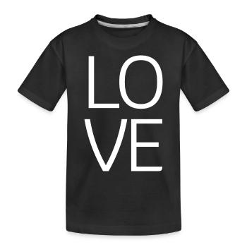 Love Favorite Person Heart Sweetheart - Kids' Premium Organic T-Shirt - black - Front