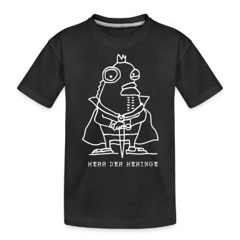 Fischköppe / Fischkopp / Herr der Heringe - Kinder Premium Bio T-Shirt - Schwarz - Vorne