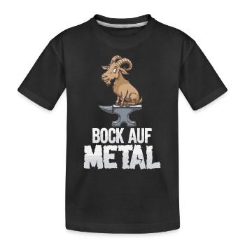 Bock auf Metal - Kinder Premium Bio T-Shirt - Schwarz - Vorne