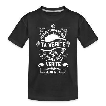 Jeans 1717 BLANC - Kinder Premium Bio T-Shirt - Schwarz - Vorne