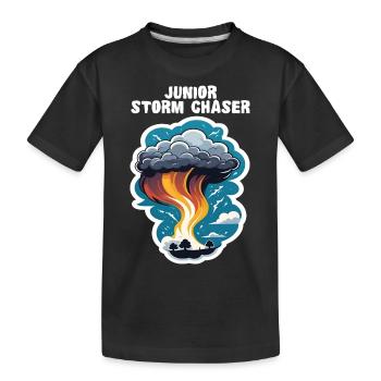 Junior Storm Chaser Storm Chaser Kids Storm Chaser - Kids' Premium Organic T-Shirt - black - Front