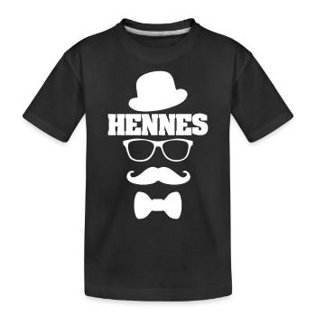 Schnauzer Hennes - Kinder Premium Bio T-Shirt - Schwarz - Vorne