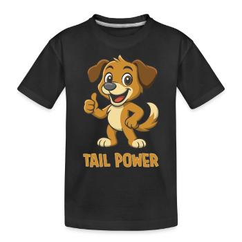Lustiger Hund – Süßes Tiermotiv für Hundefans - Kinder Premium Bio T-Shirt - Schwarz - Vorne