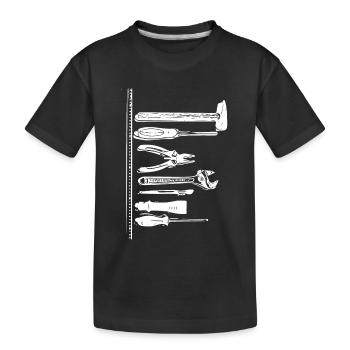 Werkzeug Silhouette Handwerk - Kinder Premium Bio T-Shirt - Schwarz - Vorne