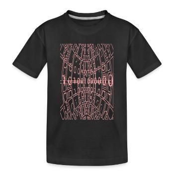 Code binaire Abstrait (rose) - T-shirt bio Premium Enfant - noir - Devant