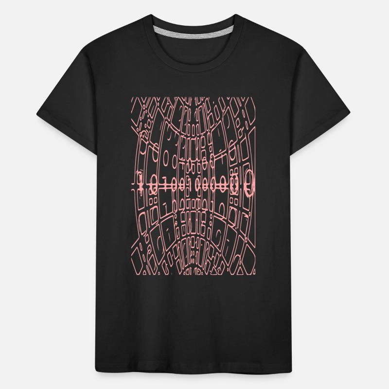 Binary Code Abstract (pink) Kids' Premium Organic T-Shirt