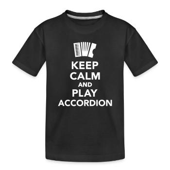 Akkordeon - Kinder Premium Bio T-Shirt - Schwarz - Vorne