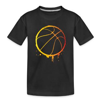 Basketballer - Basketball - BBall - Basket Ball - Kinder Premium Bio T-Shirt - Schwarz - Vorne